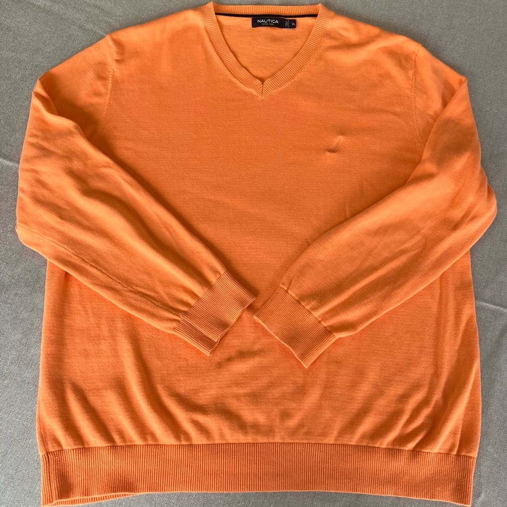 Nautica Orange Sweater XL